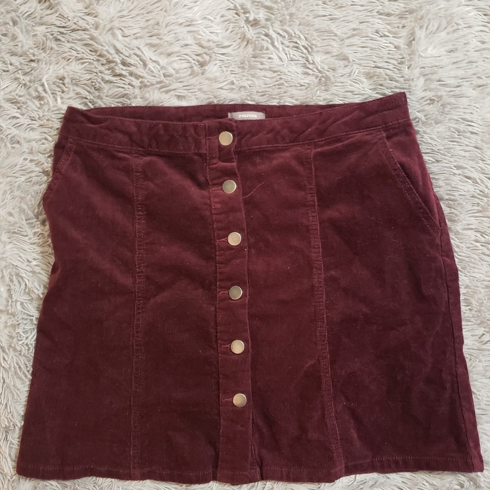 Maurices high rise corduroy skirt